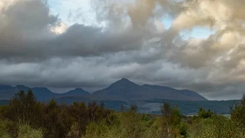 Rolling Clouds over Goat fell Stock Footage 219117988