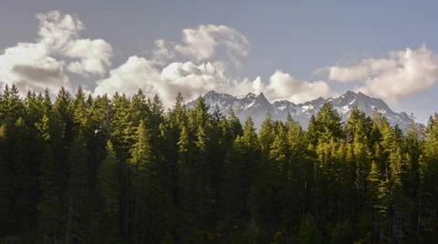 Rolling Clouds Time Lapse over Olympic National Park Stock Footage 39856227