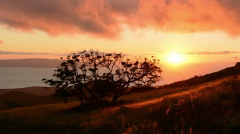 Rolling clouds timelapse in Maui, Hawaii Stock Footage 33661767