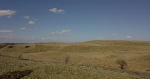 Rolling countryside in the Lomond Hills, Fife. Stock Footage
