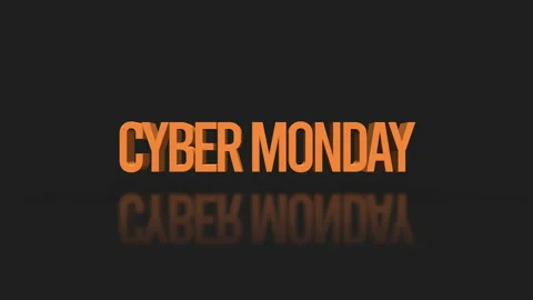 Rolling Cyber Monday text on black gradient Video stock 221655140
