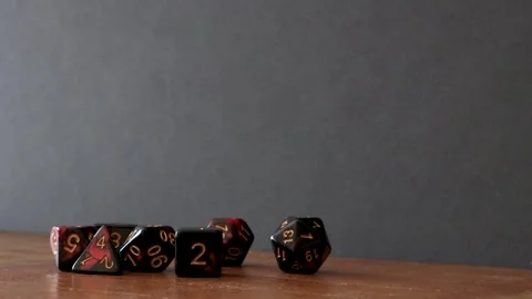 Rolling D20 Dice Stock Footage 335945731