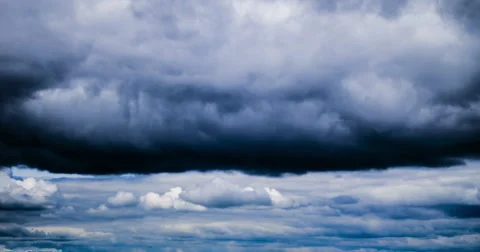 Rolling dark thunder clouds time-lapse. Stock Footage 65444906