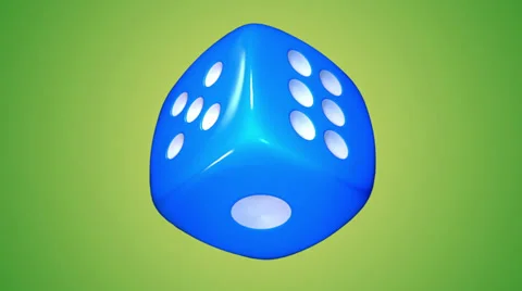 Rolling dice 3 styles 9 sec for loop with green background Stock Footage 36441044