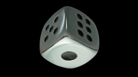 Rolling dice 3 styles 9 sec for loop with alpha screen Stock Footage 36444876