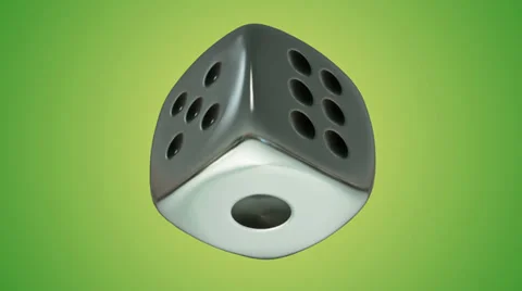Rolling dice 3 styles 9 sec for loop with green background Stock Footage 36445187