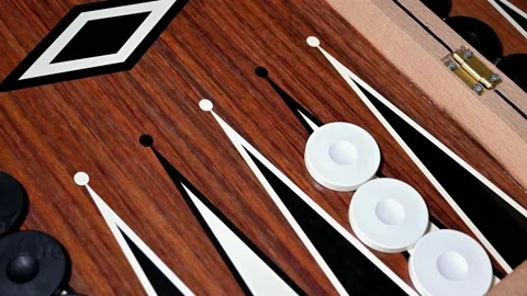 Rolling dice in backgammon Stock Footage 202580190