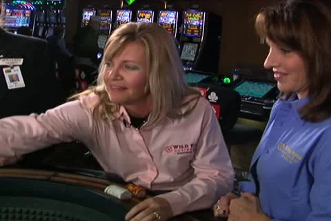 Rolling Dice at Craps Table Stock Footage 10686392