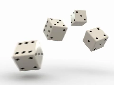 Rolling dice Stock Illustration