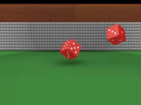 Rolling dice Stock Illustration