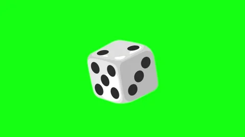 Rolling Dice Number Animation Green Screen Stock Footage 337923996