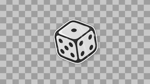 Rolling Dice Sticker Стоковые After Effects