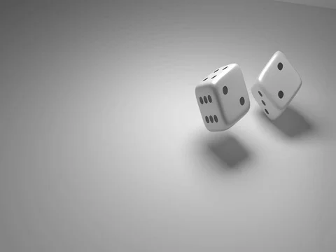 Rolling dices 3d render Video stock 69623894