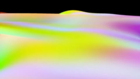 Rolling Digital Hills (Imaginary Worlds) - Light Neon Rainbow Colors 60fps Stock Footage 310974991