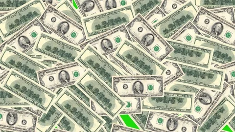 Rolling dollars. Camera zoom in 스톡 동영상 85892218