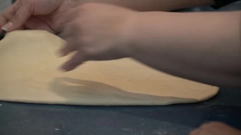 Rolling Dough for Baking Stock Footage 317472567