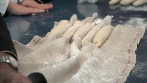 Rolling Dough for Baking Stock Footage 317472613