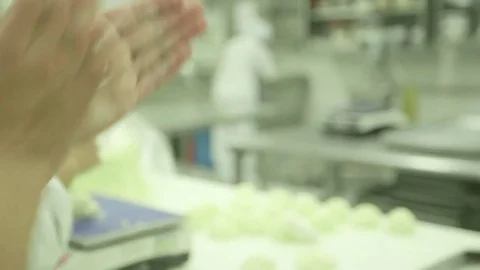 Rolling dough ball Stock-Footage 77048985