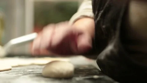 Rolling dough Stock Footage 77051976