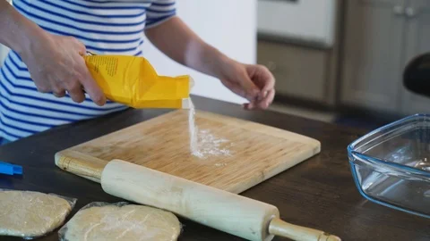 Rolling Dough Stock Footage 93619153
