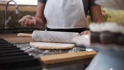 Rolling Dough Stock Footage 100612056