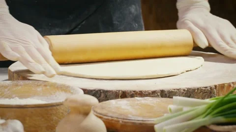 Rolling dough Stock Footage 138126438