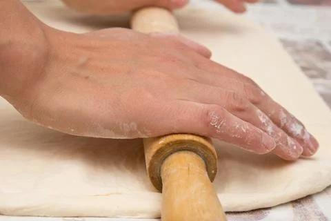Rolling dough Stock Photos