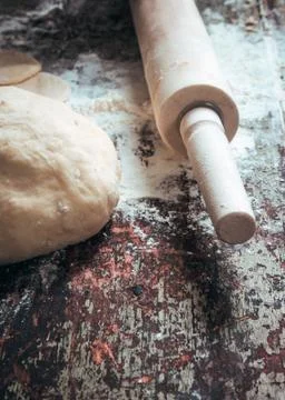 Rolling the dough Stock-Fotos