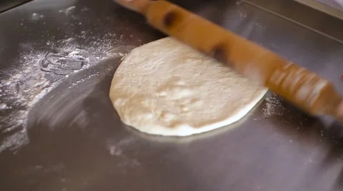 Rolling dough of pizza Stock Footage 61515715