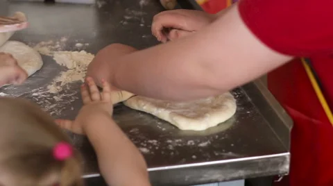 Rolling dough of pizza Stock Footage 61515728