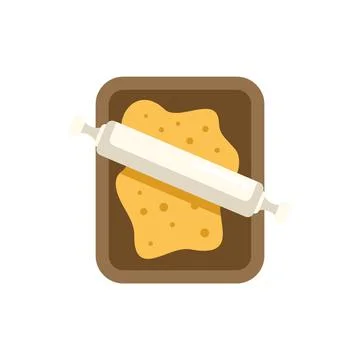 Rolling dough on tray for baking pastry Illustrazione stock