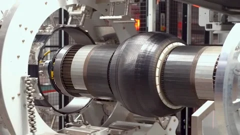 Rolling Drum Forming Tire Machine in Action at Car Tires Plant Stock Video Stock Footage 85894725