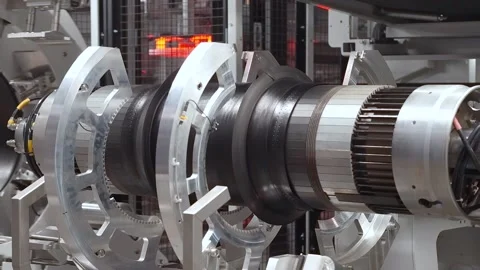 Rolling Drum Forming Tire Machine in Action at Car Tires Plant Stock Video Stock Footage 85894943