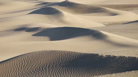 Rolling Dune Hills with Rippled Sand, Maspalomas, Gran Canaria Stock Footage 344480226