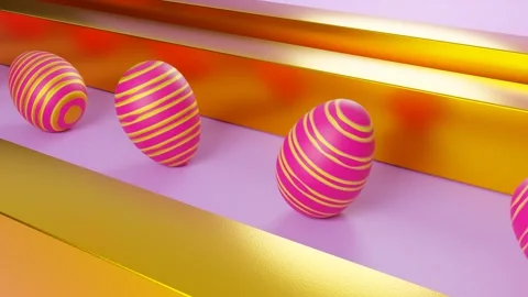 Rolling easter egg on  background. Looped video Stock Footage 267621742