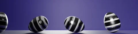 Rolling easter egg on  background. Looped video Stock Footage 267623887