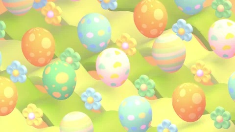 Rolling easter eggs Stock Footage 247164815