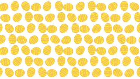 Rolling Easter Eggs loop animation 4K on white background Stock Footage 83760948