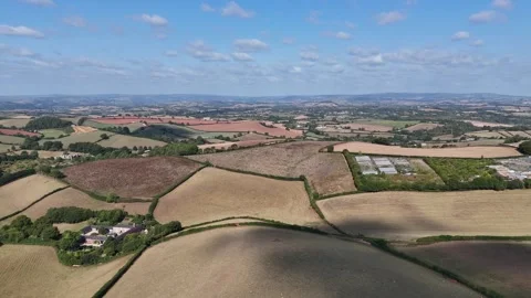 Rolling fields of Devon Stock Footage 315282432