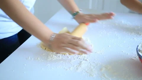 Rolling the float. Close up hands Stock Footage 100034748