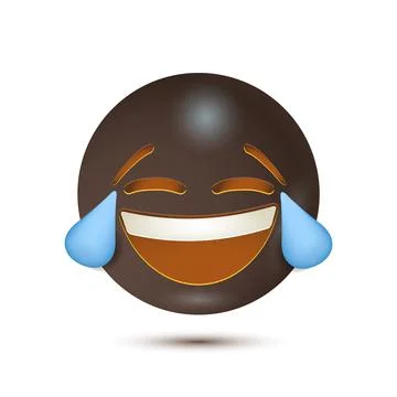 Rolling on the floor laughing. 3D stylized vector icon. emoji. isolated in white Ilustración de archivo