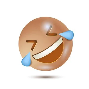 Rolling on the floor laughing. Vector illustration. emoji. 3D emoticon for web Ilustración de archivo