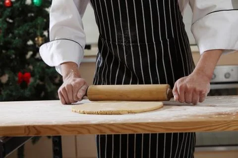 Rolling flour Stock-Fotos