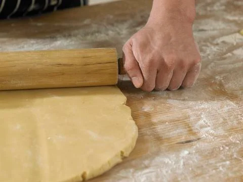 Rolling flour Stock Photos