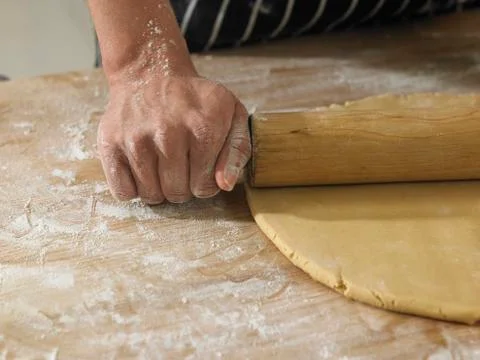Rolling flour Stock Photos