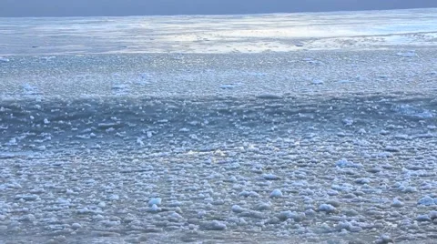 Rolling Frozen Waves Stock Footage 46832380