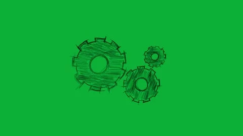 Rolling gear mechanic sketch drawing animation graphic Stock Footage 221961397