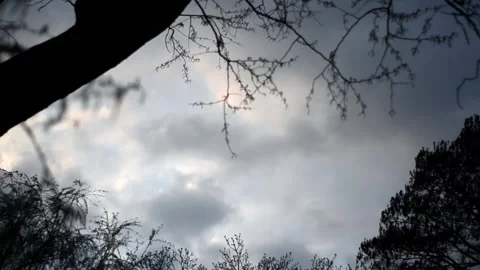 Rolling gray clouds on the sky Stock Footage 153867295