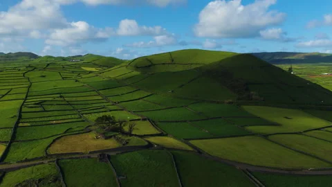 Rolling Green Fields Around Pico Dona Joana Stock-Footage 337139755