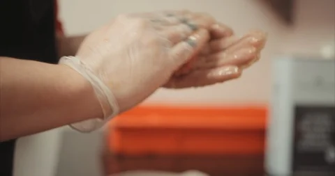 Rolling ground beef into meatballs Stock Footage 105299662